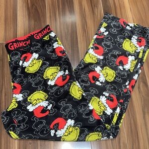 Large The Grinch Velour lightweight pajama pants